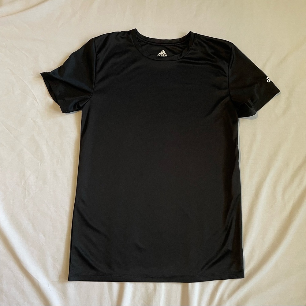 Boys Lightweight Black Adidas Athletic Shirt Top Kids Large 14/16